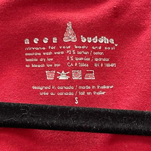 Neon Buddah Lightweight Jacket Women's Small Red Big Metal Buttons Long Line - Picture 3 of 5